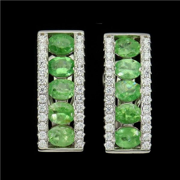 Natural Tsavorite Garnet Earrings