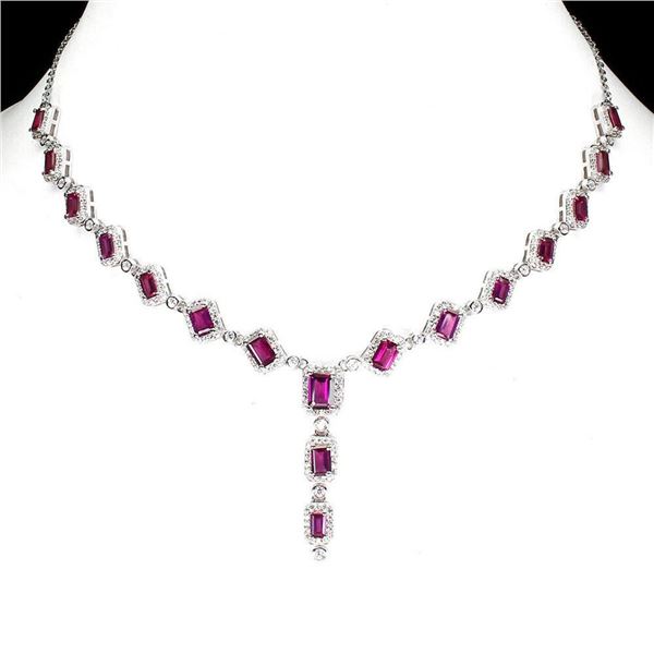 Natural Stunning Rhodolite Garnet Necklace