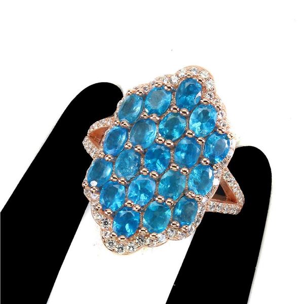 Natural Paraiba Blue Apatite Ring