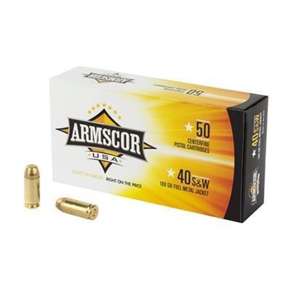 ARMSCOR 40SW 180GR FMJ - 500 Rounds