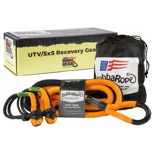 BUBBA ROPE UTV RECOVERY SET ORANGE EYES W/2 GATOR SHACKLES