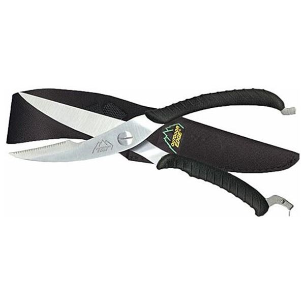 OUTDOOR EDGE GAME SHEARS 3.5" S/S BLACK W/NYLON SHEATH