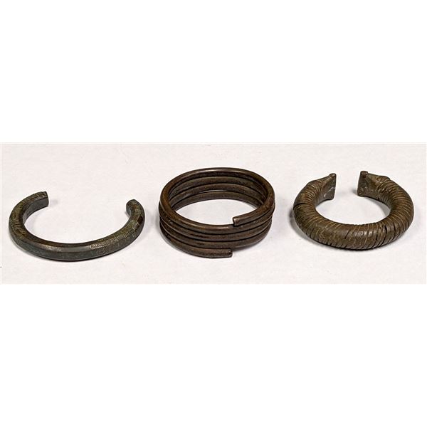 AFRICA: LOT of 3 copper ornaments, VF