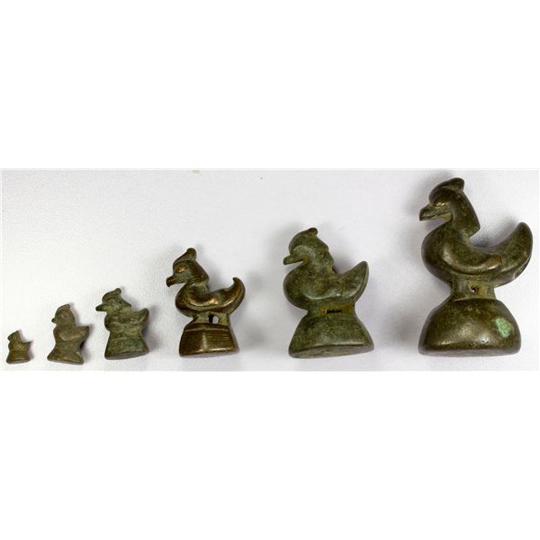 ASIA: BURMA: SET of 6 AE opium weights