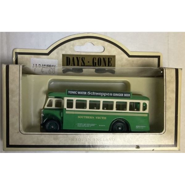 Lledo Days Gone 17021 1932 AEC Regal Single Deck Bus.  “Schweppes Southern Vectis”.  Mint in Box.