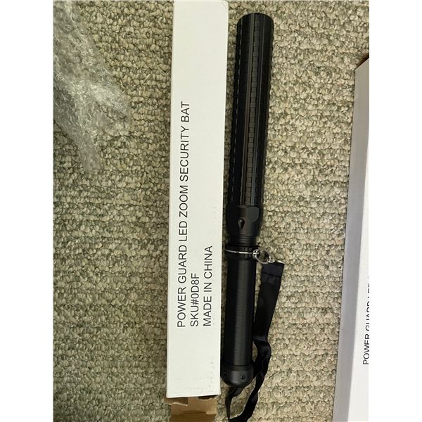 Power Guard LED Flashlight Security Bat , BLACK