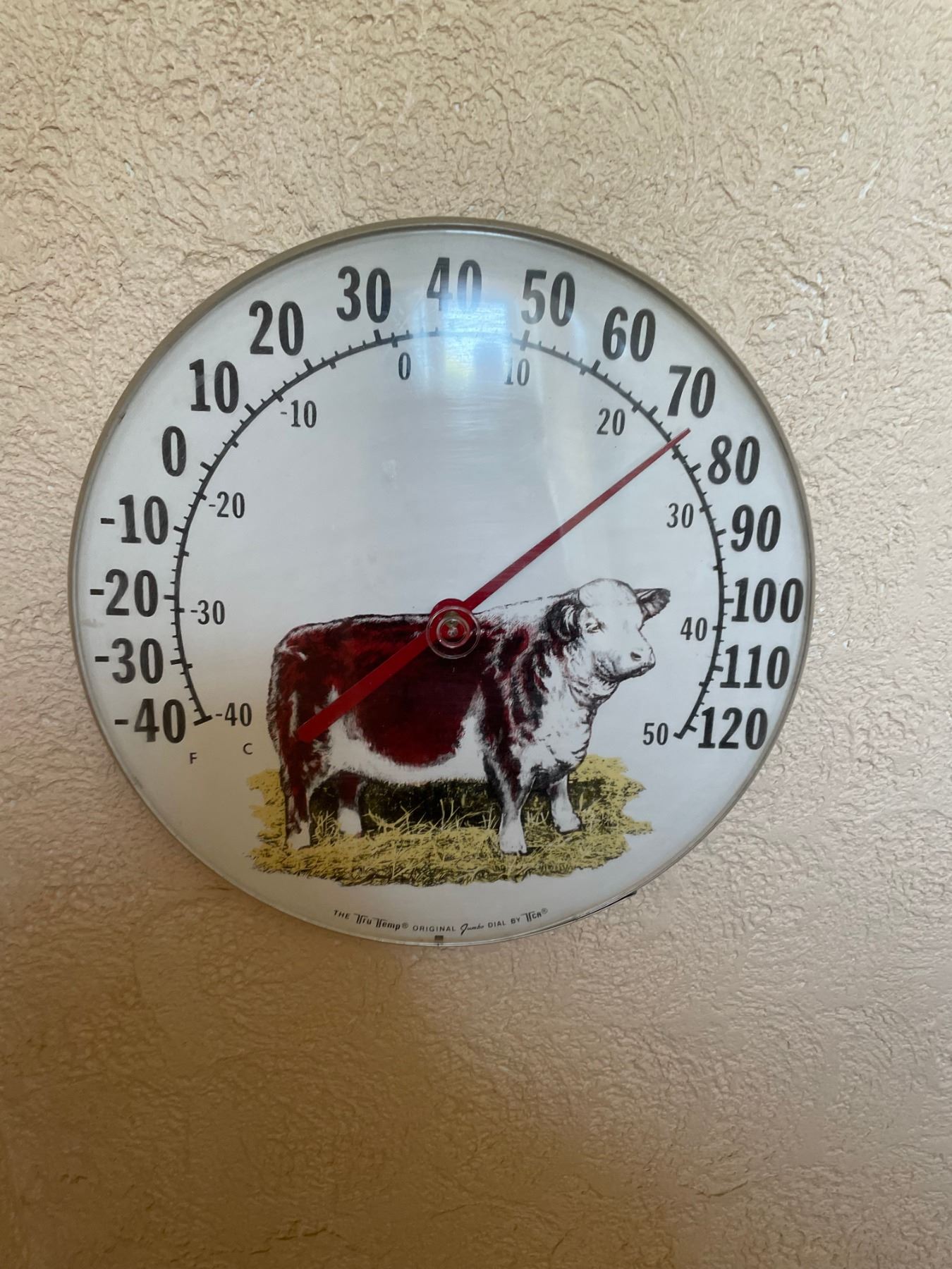 Tru Temp Cow Thermometer Wall Hanging