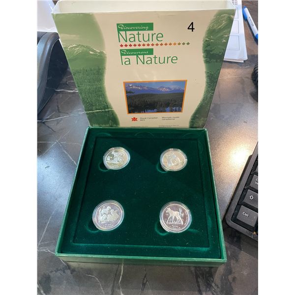 1996 CANADA 50-CENT LITTLE WILD ONES STERLING SILVER 4-COIN SET