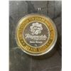 Image 1 : Limited Edition 10 Dollar Fitzgerald Casino Gaming Token Fine Silver Center in Brass Ring