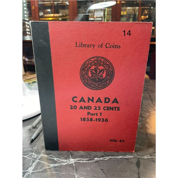 Library of Coins 25 Cents early 1900's