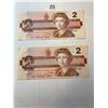 Image 1 : 1986 $2 Canadian Bills