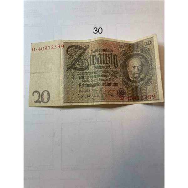 1929 20 Reichsmark