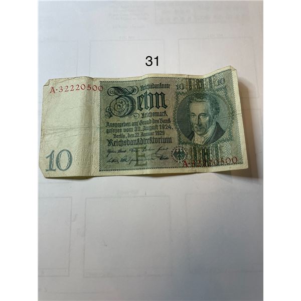 1929 10 Reichsmark