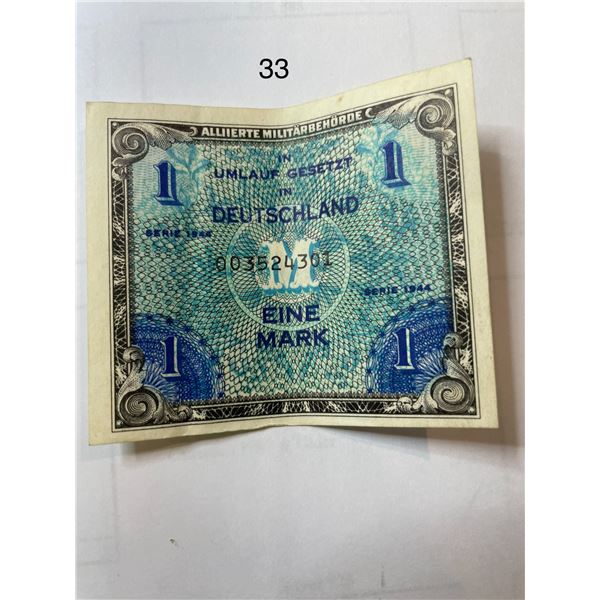 1944 1 Mark- Allied Occupation