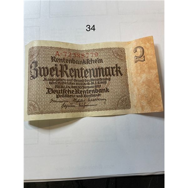 1937 2 Rentenmark
