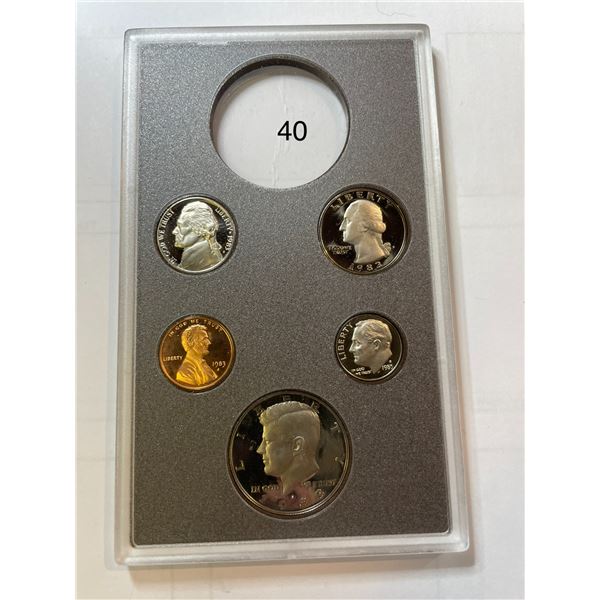 1983 American proof Set- Dollar Missing