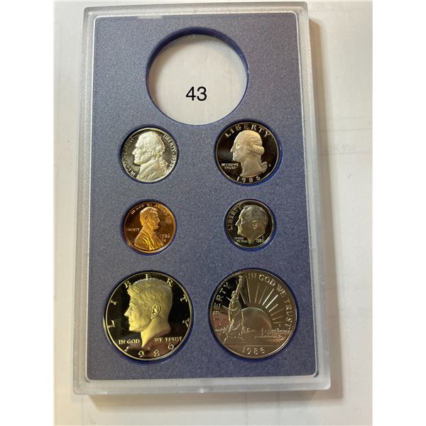 1986 American Proof Set- Dollar Missing