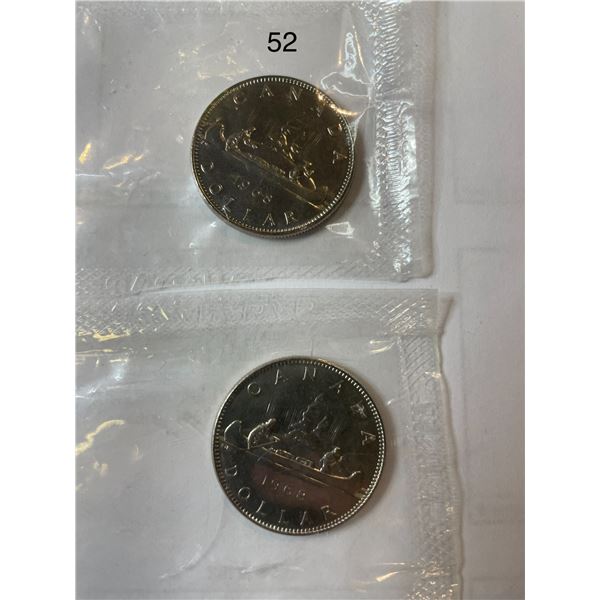 2x 1968 Canadian Nickle Dollars