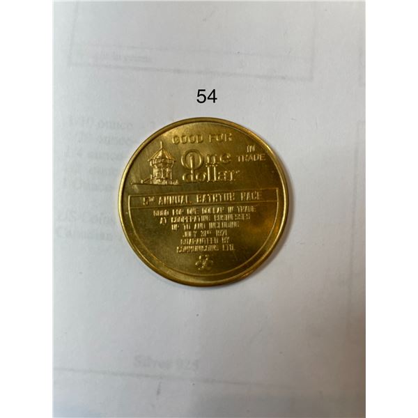 5th Annual Nanaimo Bathtub Race One Dollar Token