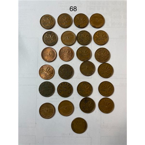 Canadian Pennies, 1920's, 1960's, 1980's and More!