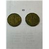 Image 1 : 2x 1943 Canadian Tombac Nickles