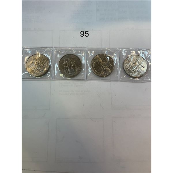 4x 1984 Jacques Cartier Canadian Dollar