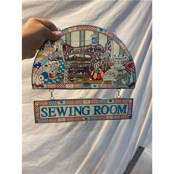 Sewing room sign