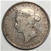 Image 2 : 1882 Queen Victoria 25 Cents