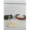 Image 2 : Vintage Inuit Sealskin, Haida Fish Weight & First Nations Signed Copper Bracelet