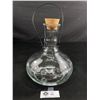 Image 1 : Vintage Tri-Foot Clear Glass Wasp/Fly Trap w/Hanger & Cork Stopper