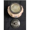 Image 2 : Hard To Find 'Wavecrest' Glass Lidded Jar 1890-1900