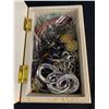 Image 2 : Wooden Box w/ Vintage Costume Jewelry