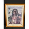 Image 2 : 2 Vintage Prints. Framed Native Print 17x21 & Swan Print 16x20