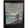 Image 2 : 2 Scenic Paintings. 16x20 Seascape & 12x16 House In Woods