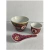 Image 4 : Lot Of Vintage Asian Décor, Cocktail Stick Holder, Statues, Tray, Etc