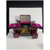 Image 2 : Vintage Wood Asian Music Jewel Box & Wax Candle Buddha