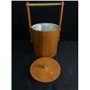 Image 2 : Vintage Wood Ice Bucket & Brass Scotty Dog's Lamp Base