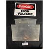 Image 2 : Vintage Parker Quink Ink Tin Sign & Double-Sided Danger High Voltage Sign