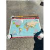 Image 1 : Vintage Neilson's Jersery Milk Chocolate World Wall Map 52" wide