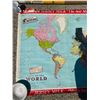Image 2 : Vintage Neilson's Jersery Milk Chocolate World Wall Map 52" wide