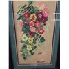 Image 2 : 1904 Framed Flower Yarn Art. Approx. 15 1/2" x 25"