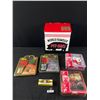 Image 1 : Lot Of Various Finds- BBQ Paper Towel Holder, Coca Cola Puzzle In Sealed Tin, Trivia Games, etc
