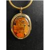 Image 2 : Large Vintage Unusual Pendant & Chain