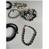 Image 3 : 7 Vintage Bracelets, Some Crystal, 1 Glass, Genuine Hemitete, Pearls
