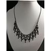 Image 3 : 2 Lovely Necklace Vintage, 1 Silver Hand Beaded, One Very Dainty Black Beads Choker