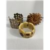 Image 2 : Unusual Collection Of Bracelets & Necklaces. Bone, Leather, Elephant Hair w/Yellow Bands