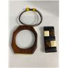 Image 3 : Unusual Collection Of Bracelets & Necklaces. Bone, Leather, Elephant Hair w/Yellow Bands