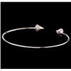 Image 2 : 14KT White Gold 0.34 ctw Diamond Bangle Bracelet
