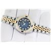 Image 4 : Rolex Ladies 2T Quickset Factory Blue Vignette Diamond Datejust Wristwatch 26MM