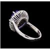 Image 3 : 14KT White Gold 4.25 ctw Tanzanite and Diamond Ring